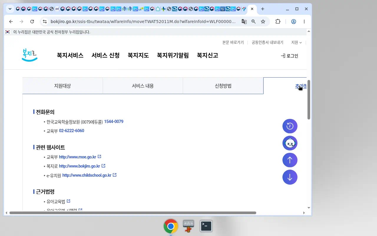 복지로 추가정보 탭