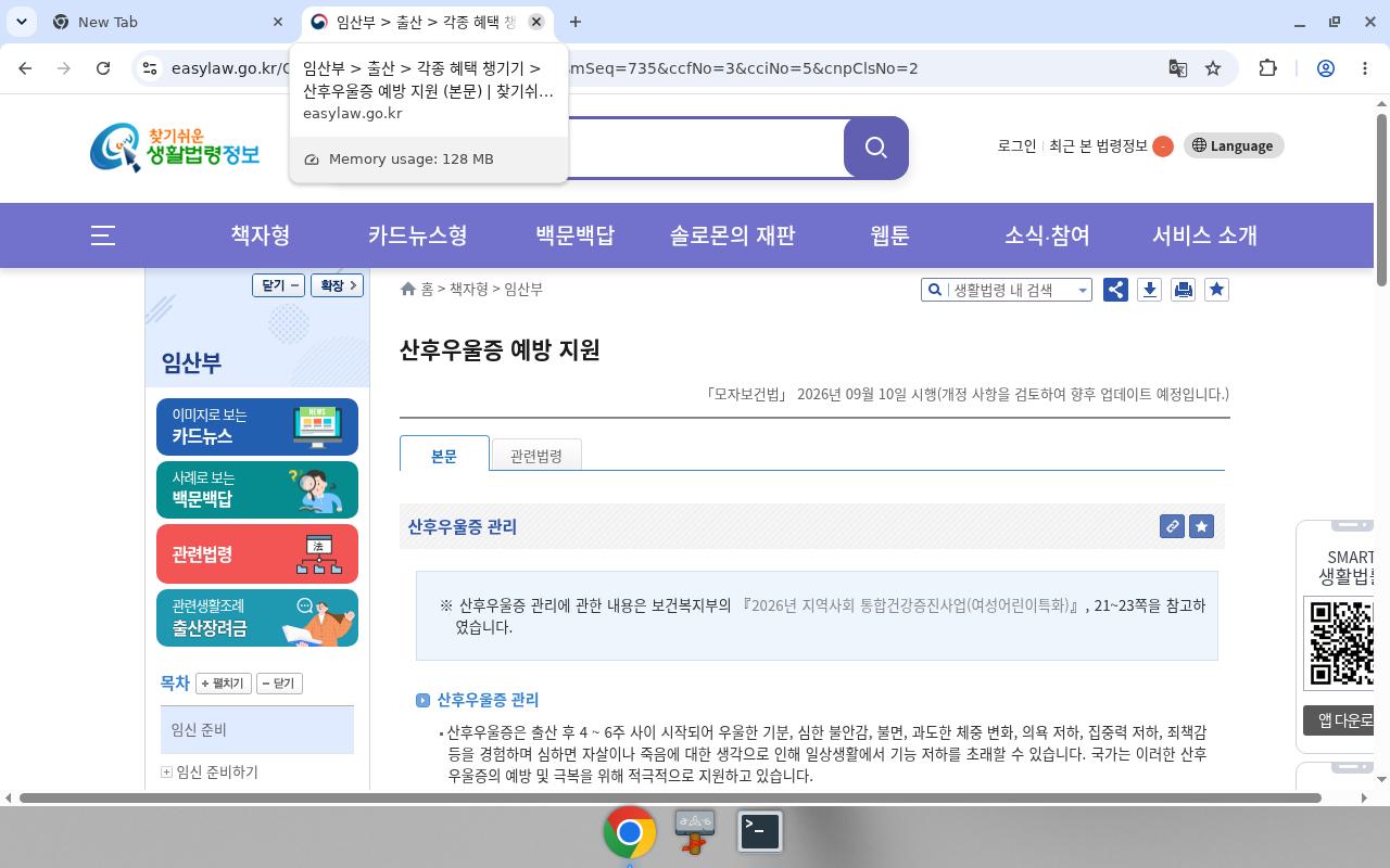 EasyLaw 임산부 건강 챙기기 — 구강검진 항목 없음